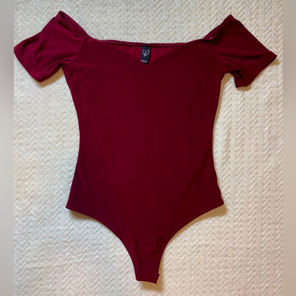 Windsor burgundy body suit, medium